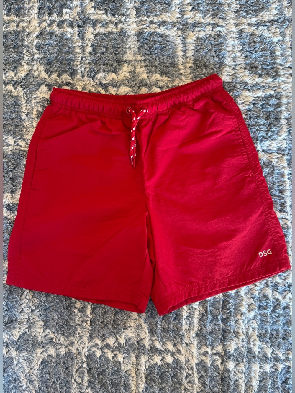 DSG Boy’s Bright Red Rec Shorts with Drawstring Kid’s Medium 10-12